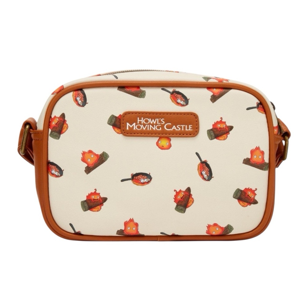 NEW Loungefly Studio Ghibli Howl's Moving Castle Calcifer Crossbody Bag Purse